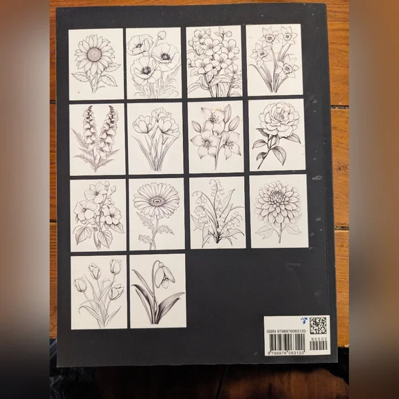 Set of 7 Floral Themed Adult Coloring Books - Picture 11 of 15